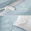 image:imageBedsure Gingham Ruffle Duvet Cover Set Queen Vintage Farmhouse Bed Pink  Plaid Ruffle Edges Soft Lightweight Hidden Zipper Inner Ties 90x90 Comforter Cover 2 Pillow Shams Machine Washable05  Baby Blue