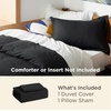 image:imageBedsure Gingham Ruffle Duvet Cover Set Queen Vintage Farmhouse Bed Pink  Plaid Ruffle Edges Soft Lightweight Hidden Zipper Inner Ties 90x90 Comforter Cover 2 Pillow Shams Machine Washable04  Black No Comforter