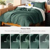 image:imageBedsure Gingham Ruffle Duvet Cover Set Queen Vintage Farmhouse Bed Pink  Plaid Ruffle Edges Soft Lightweight Hidden Zipper Inner Ties 90x90 Comforter Cover 2 Pillow Shams Machine Washable01  Forest Green No Comforter