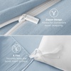 image:imageBedsure Gingham Ruffle Duvet Cover Set Queen Vintage Farmhouse Bed Pink  Plaid Ruffle Edges Soft Lightweight Hidden Zipper Inner Ties 90x90 Comforter Cover 2 Pillow Shams Machine Washable05  Celestial Blue No Comforter