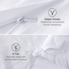 image:imageBedsure Gingham Ruffle Duvet Cover Set Queen Vintage Farmhouse Bed Pink  Plaid Ruffle Edges Soft Lightweight Hidden Zipper Inner Ties 90x90 Comforter Cover 2 Pillow Shams Machine Washable02  Bright White No Comforter
