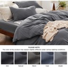 image:imageBedsure Gingham Ruffle Duvet Cover Set Queen Vintage Farmhouse Bed Pink  Plaid Ruffle Edges Soft Lightweight Hidden Zipper Inner Ties 90x90 Comforter Cover 2 Pillow Shams Machine Washable04  Dark Grey No Comforter