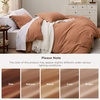 image:imageBedsure Gingham Ruffle Duvet Cover Set Queen Vintage Farmhouse Bed Pink  Plaid Ruffle Edges Soft Lightweight Hidden Zipper Inner Ties 90x90 Comforter Cover 2 Pillow Shams Machine Washable19 Taupe No Comforter