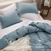 image:imageBedsure Gingham Ruffle Duvet Cover Set Queen Vintage Farmhouse Bed Pink  Plaid Ruffle Edges Soft Lightweight Hidden Zipper Inner Ties 90x90 Comforter Cover 2 Pillow Shams Machine Washable05  Dusty Blue No Comforter