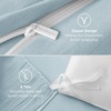 image:imageBedsure Gingham Ruffle Duvet Cover Set Queen Vintage Farmhouse Bed Pink  Plaid Ruffle Edges Soft Lightweight Hidden Zipper Inner Ties 90x90 Comforter Cover 2 Pillow Shams Machine Washable05  Baby Blue