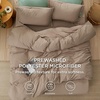 image:imageBedsure Gingham Ruffle Duvet Cover Set Queen Vintage Farmhouse Bed Pink  Plaid Ruffle Edges Soft Lightweight Hidden Zipper Inner Ties 90x90 Comforter Cover 2 Pillow Shams Machine Washable02  Light Brown No Comforter