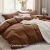 image:imageBedsure Gingham Ruffle Duvet Cover Set Queen Vintage Farmhouse Bed Pink  Plaid Ruffle Edges Soft Lightweight Hidden Zipper Inner Ties 90x90 Comforter Cover 2 Pillow Shams Machine Washable19  Chocolate Brown No Comforter