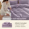 image:imageBedsure Tan Gingham Ruffle Duvet Cover SetVintage Farmhouse Bedding Queen  Cottagecore Aesthetic Ruffle Edges Soft Lightweight Hidden Zipper Inner Ties 90x90 Comforter Cover 2 Pillow Shams06  Dusty Purple No Comforter