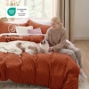 image:imageBedsure Tan Gingham Ruffle Duvet Cover SetVintage Farmhouse Bedding Queen  Cottagecore Aesthetic Ruffle Edges Soft Lightweight Hidden Zipper Inner Ties 90x90 Comforter Cover 2 Pillow Shams08  Terracotta No Comforter
