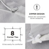 image:imageBedsure Tan Gingham Ruffle Duvet Cover SetVintage Farmhouse Bedding Queen  Cottagecore Aesthetic Ruffle Edges Soft Lightweight Hidden Zipper Inner Ties 90x90 Comforter Cover 2 Pillow Shams04  Light Grey No Comforter