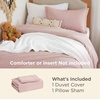 image:imageBedsure Tan Gingham Ruffle Duvet Cover SetVintage Farmhouse Bedding Queen  Cottagecore Aesthetic Ruffle Edges Soft Lightweight Hidden Zipper Inner Ties 90x90 Comforter Cover 2 Pillow Shams01  Rose Pink No Comforter