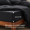 image:imageBedsure Tan Gingham Ruffle Duvet Cover SetVintage Farmhouse Bedding Queen  Cottagecore Aesthetic Ruffle Edges Soft Lightweight Hidden Zipper Inner Ties 90x90 Comforter Cover 2 Pillow Shams04  Black No Comforter
