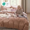 image:imageBedsure Tan Gingham Ruffle Duvet Cover SetVintage Farmhouse Bedding Queen  Cottagecore Aesthetic Ruffle Edges Soft Lightweight Hidden Zipper Inner Ties 90x90 Comforter Cover 2 Pillow Shams02  Mocha Mousse No Comforter