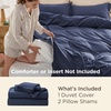 image:imageBedsure Tan Gingham Ruffle Duvet Cover SetVintage Farmhouse Bedding Queen  Cottagecore Aesthetic Ruffle Edges Soft Lightweight Hidden Zipper Inner Ties 90x90 Comforter Cover 2 Pillow Shams01  Navy No Comforter