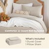 image:imageBedsure Tan Gingham Ruffle Duvet Cover SetVintage Farmhouse Bedding Queen  Cottagecore Aesthetic Ruffle Edges Soft Lightweight Hidden Zipper Inner Ties 90x90 Comforter Cover 2 Pillow Shams02  Linen No Comforter