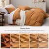 image:imageBedsure Tan Gingham Ruffle Duvet Cover SetVintage Farmhouse Bedding Queen  Cottagecore Aesthetic Ruffle Edges Soft Lightweight Hidden Zipper Inner Ties 90x90 Comforter Cover 2 Pillow Shams08  Gold No Comforter