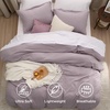 image:imageBedsure Tan Gingham Ruffle Duvet Cover SetVintage Farmhouse Bedding Queen  Cottagecore Aesthetic Ruffle Edges Soft Lightweight Hidden Zipper Inner Ties 90x90 Comforter Cover 2 Pillow Shams06  Lilac Purple No Comforter