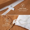 image:imageBedsure Tan Gingham Ruffle Duvet Cover SetVintage Farmhouse Bedding Queen  Cottagecore Aesthetic Ruffle Edges Soft Lightweight Hidden Zipper Inner Ties 90x90 Comforter Cover 2 Pillow Shams08  Gold No Comforter