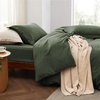 image:imageBedsure Tan Gingham Ruffle Duvet Cover SetVintage Farmhouse Bedding Queen  Cottagecore Aesthetic Ruffle Edges Soft Lightweight Hidden Zipper Inner Ties 90x90 Comforter Cover 2 Pillow Shams03  Olive Green No Comforter