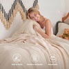 image:imageBedsure Tan Gingham Ruffle Duvet Cover SetVintage Farmhouse Bedding Queen  Cottagecore Aesthetic Ruffle Edges Soft Lightweight Hidden Zipper Inner Ties 90x90 Comforter Cover 2 Pillow Shams02  Cream No Comforter