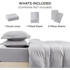 image:imageBedsure Tan Gingham Ruffle Duvet Cover SetVintage Farmhouse Bedding Queen  Cottagecore Aesthetic Ruffle Edges Soft Lightweight Hidden Zipper Inner Ties 90x90 Comforter Cover 2 Pillow Shams04  Light Grey No Comforter