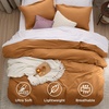 image:imageBedsure Tan Gingham Ruffle Duvet Cover SetVintage Farmhouse Bedding Queen  Cottagecore Aesthetic Ruffle Edges Soft Lightweight Hidden Zipper Inner Ties 90x90 Comforter Cover 2 Pillow Shams08  Gold No Comforter