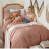 image:imageBedsure Tan Gingham Ruffle Duvet Cover SetVintage Farmhouse Bedding Queen  Cottagecore Aesthetic Ruffle Edges Soft Lightweight Hidden Zipper Inner Ties 90x90 Comforter Cover 2 Pillow Shams02  Mocha Mousse No Comforter