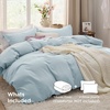 image:imageBedsure Tan Gingham Ruffle Duvet Cover SetVintage Farmhouse Bedding Queen  Cottagecore Aesthetic Ruffle Edges Soft Lightweight Hidden Zipper Inner Ties 90x90 Comforter Cover 2 Pillow Shams05  Baby Blue