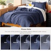 image:imageBedsure Tan Gingham Ruffle Duvet Cover SetVintage Farmhouse Bedding Queen  Cottagecore Aesthetic Ruffle Edges Soft Lightweight Hidden Zipper Inner Ties 90x90 Comforter Cover 2 Pillow Shams01  Navy No Comforter