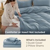 image:imageBedsure Tan Gingham Ruffle Duvet Cover SetVintage Farmhouse Bedding Queen  Cottagecore Aesthetic Ruffle Edges Soft Lightweight Hidden Zipper Inner Ties 90x90 Comforter Cover 2 Pillow Shams05  Dusty Blue No Comforter
