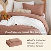 image:imageBedsure Tan Gingham Ruffle Duvet Cover SetVintage Farmhouse Bedding Queen  Cottagecore Aesthetic Ruffle Edges Soft Lightweight Hidden Zipper Inner Ties 90x90 Comforter Cover 2 Pillow Shams02  Mocha Mousse No Comforter