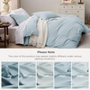 image:imageBedsure Tan Gingham Ruffle Duvet Cover SetVintage Farmhouse Bedding Queen  Cottagecore Aesthetic Ruffle Edges Soft Lightweight Hidden Zipper Inner Ties 90x90 Comforter Cover 2 Pillow Shams05  Baby Blue