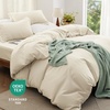 image:imageBedsure Tan Gingham Ruffle Duvet Cover SetVintage Farmhouse Bedding Queen  Cottagecore Aesthetic Ruffle Edges Soft Lightweight Hidden Zipper Inner Ties 90x90 Comforter Cover 2 Pillow Shams02  Cream No Comforter
