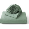 image:imageBedsure Tan Gingham Ruffle Duvet Cover SetVintage Farmhouse Bedding Queen  Cottagecore Aesthetic Ruffle Edges Soft Lightweight Hidden Zipper Inner Ties 90x90 Comforter Cover 2 Pillow Shams03  Sage Green No Comforter