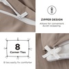 image:imageBedsure Tan Gingham Ruffle Duvet Cover SetVintage Farmhouse Bedding Queen  Cottagecore Aesthetic Ruffle Edges Soft Lightweight Hidden Zipper Inner Ties 90x90 Comforter Cover 2 Pillow Shams02  Khaki No Comforter