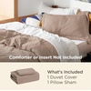 image:imageBedsure Tan Gingham Ruffle Duvet Cover SetVintage Farmhouse Bedding Queen  Cottagecore Aesthetic Ruffle Edges Soft Lightweight Hidden Zipper Inner Ties 90x90 Comforter Cover 2 Pillow Shams02  Khaki No Comforter