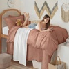 image:imageBedsure Tan Gingham Ruffle Duvet Cover SetVintage Farmhouse Bedding Queen  Cottagecore Aesthetic Ruffle Edges Soft Lightweight Hidden Zipper Inner Ties 90x90 Comforter Cover 2 Pillow Shams02  Mocha Mousse No Comforter