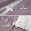 image:imageBedsure Tan Gingham Ruffle Duvet Cover SetVintage Farmhouse Bedding Queen  Cottagecore Aesthetic Ruffle Edges Soft Lightweight Hidden Zipper Inner Ties 90x90 Comforter Cover 2 Pillow Shams06  Lilac Purple No Comforter