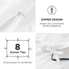 image:imageBedsure Tan Gingham Ruffle Duvet Cover SetVintage Farmhouse Bedding Queen  Cottagecore Aesthetic Ruffle Edges Soft Lightweight Hidden Zipper Inner Ties 90x90 Comforter Cover 2 Pillow Shams00  White No Comforter