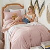 image:imageBedsure Tan Gingham Ruffle Duvet Cover SetVintage Farmhouse Bedding Queen  Cottagecore Aesthetic Ruffle Edges Soft Lightweight Hidden Zipper Inner Ties 90x90 Comforter Cover 2 Pillow Shams01  Rose Pink No Comforter