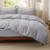 image:imageBedsure Tan Gingham Ruffle Duvet Cover SetVintage Farmhouse Bedding Queen  Cottagecore Aesthetic Ruffle Edges Soft Lightweight Hidden Zipper Inner Ties 90x90 Comforter Cover 2 Pillow Shams04  Light Grey No Comforter
