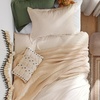image:imageBedsure Tan Gingham Ruffle Duvet Cover SetVintage Farmhouse Bedding Queen  Cottagecore Aesthetic Ruffle Edges Soft Lightweight Hidden Zipper Inner Ties 90x90 Comforter Cover 2 Pillow Shams02  Cream No Comforter
