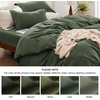 image:imageBedsure Tan Gingham Ruffle Duvet Cover SetVintage Farmhouse Bedding Queen  Cottagecore Aesthetic Ruffle Edges Soft Lightweight Hidden Zipper Inner Ties 90x90 Comforter Cover 2 Pillow Shams03  Olive Green No Comforter