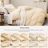 image:imageBedsure Tan Gingham Ruffle Duvet Cover SetVintage Farmhouse Bedding Queen  Cottagecore Aesthetic Ruffle Edges Soft Lightweight Hidden Zipper Inner Ties 90x90 Comforter Cover 2 Pillow Shams01  Alabaster Gleam No Comforter