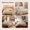 image:imageBedsure Tan Gingham Ruffle Duvet Cover SetVintage Farmhouse Bedding Queen  Cottagecore Aesthetic Ruffle Edges Soft Lightweight Hidden Zipper Inner Ties 90x90 Comforter Cover 2 Pillow Shams02  Light Brown No Comforter