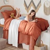 image:imageBedsure Tan Gingham Ruffle Duvet Cover SetVintage Farmhouse Bedding Queen  Cottagecore Aesthetic Ruffle Edges Soft Lightweight Hidden Zipper Inner Ties 90x90 Comforter Cover 2 Pillow Shams08  Terracotta No Comforter