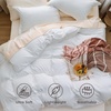 image:imageBedsure Tan Gingham Ruffle Duvet Cover SetVintage Farmhouse Bedding Queen  Cottagecore Aesthetic Ruffle Edges Soft Lightweight Hidden Zipper Inner Ties 90x90 Comforter Cover 2 Pillow Shams00  White No Comforter