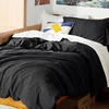 image:imageBedsure Tan Gingham Ruffle Duvet Cover SetVintage Farmhouse Bedding Queen  Cottagecore Aesthetic Ruffle Edges Soft Lightweight Hidden Zipper Inner Ties 90x90 Comforter Cover 2 Pillow Shams04  Black No Comforter