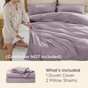 image:imageBedsure Tan Gingham Ruffle Duvet Cover SetVintage Farmhouse Bedding Queen  Cottagecore Aesthetic Ruffle Edges Soft Lightweight Hidden Zipper Inner Ties 90x90 Comforter Cover 2 Pillow Shams06  Lilac Purple No Comforter