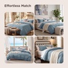 image:imageBedsure Tan Gingham Ruffle Duvet Cover SetVintage Farmhouse Bedding Queen  Cottagecore Aesthetic Ruffle Edges Soft Lightweight Hidden Zipper Inner Ties 90x90 Comforter Cover 2 Pillow Shams05  Dusty Blue No Comforter